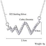 Heartbeat 925 Sterling Silver Necklace Medical Nurse Doctor Lover