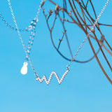 Heartbeat 925 Sterling Silver Necklace Medical Nurse Doctor Lover