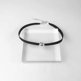 Hearts Beads Chokers Necklace, 925 Sterling Silver Romantic Gift Jewelry