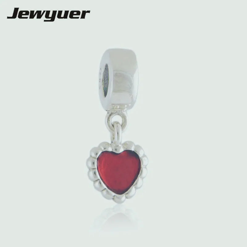 Sterling Silver Hearts Dangles Charms for European Bracelets