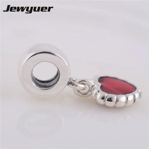 Sterling Silver Hearts Dangles Charms for European Bracelets