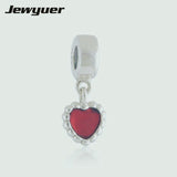 Sterling Silver Hearts Dangles Charms for European Bracelets