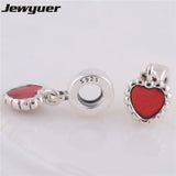Sterling Silver Hearts Dangles Charms for European Bracelets