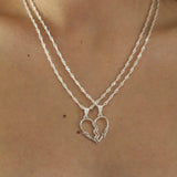 Hearts Name Couples Necklace,Personalized Jewelry,Custom Name Necklace