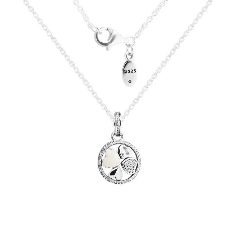 Love Clover Necklaces 925 Sterling Silver Jewelry For Woman