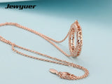 Rose Necklace Women 925 Silver Chain Fine Jewelry