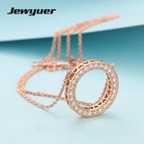 Rose Necklace Women 925 Silver Chain Fine Jewelry