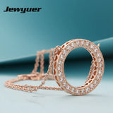 Rose Necklace Women 925 Silver Chain Fine Jewelry