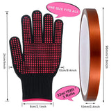 Heat Resistant Gloves & 3 10mm X33M 108Ft Heat Press Tape