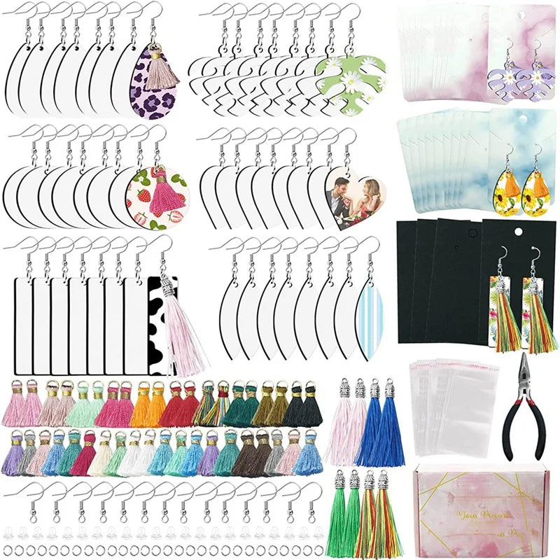 Earring Pendant Sublimation Spray Heat Transfer Kit for DIY Craft