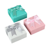 Heaven Earth Cover Jewelry Box Ribbon Bow Ring Necklace Bracelet Earrings