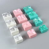 Heaven Earth Cover Jewelry Box Ribbon Bow Ring Necklace Bracelet Earrings