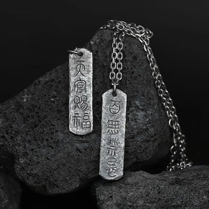 No Taboo Couples Lucky Pendant Necklace Retro Style
