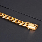11mm Wide Stainless Steel Hip Hop Cuban Men's Bracelet Chain