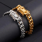 11mm Wide Stainless Steel Hip Hop Cuban Men's Bracelet Chain