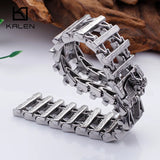 21.5cm Chunky Steel Dragon Head Bracelet