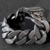 25MM Wide Stainless Steel Men Bracelet Adjustable Length