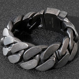 25MM Wide Stainless Steel Men Bracelet Adjustable Length