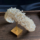 Heavy Craft Pearl Hair Band Exaggerated Headband Bridal Headdress