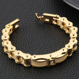 316L Stainless Steel Motorcycle Link Chain Bracelet Men Rock And Roll Jewelry