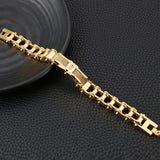 316L Stainless Steel Motorcycle Link Chain Bracelet Men Rock And Roll Jewelry