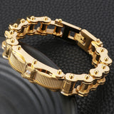 316L Stainless Steel Motorcycle Link Chain Bracelet Men Rock And Roll Jewelry
