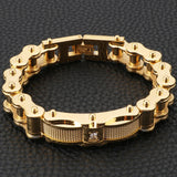 316L Stainless Steel Motorcycle Link Chain Bracelet Men Rock And Roll Jewelry