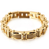 316L Stainless Steel Motorcycle Link Chain Bracelet Men Rock And Roll Jewelry