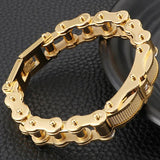 316L Stainless Steel Motorcycle Link Chain Bracelet Men Rock And Roll Jewelry