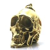 Big Biker Skull Golden Pendant For Rider