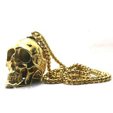Big Biker Skull Golden Pendant For Rider