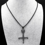 Heavy Metal 666 Sigil Cross Necklace
