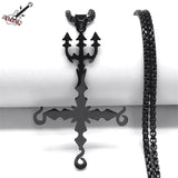 Heavy Metal 666 Sigil Cross Necklace