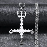 Heavy Metal 666 Sigil Cross Necklace