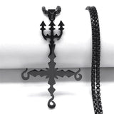 Heavy Metal 666 Sigil Cross Necklace