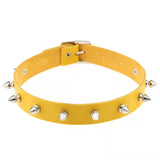 Spiked Rivet Leather Necklace Harajuku Clavicle Chain Cosplay Gothic Rock