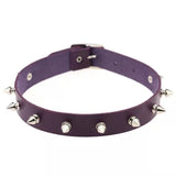 Spiked Rivet Leather Necklace Harajuku Clavicle Chain Cosplay Gothic Rock