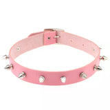 Spiked Rivet Leather Necklace Harajuku Clavicle Chain Cosplay Gothic Rock