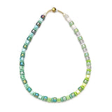 Colorful Chain Necklace Square Beads Choker