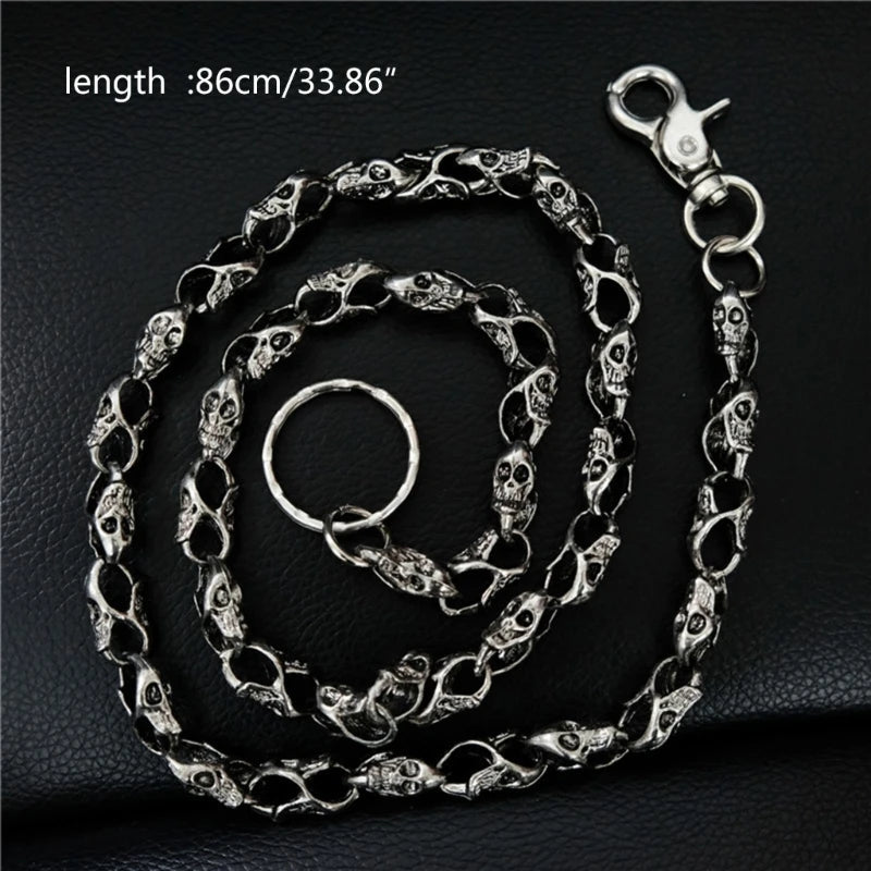 Skull Wallet Chain Ethnic Biker Punk Jean Chain Trouser Chain For Bike
