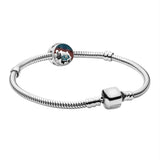 Hebeier Camping In Snow S925 Sterling Silver Charm Pendant Beads