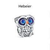 Hebeier Cartoon Owl S925 Sterling Silver Charm Pendant