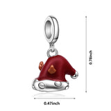 Hebeier Christmas Hat Charm Pendant Beads for Bracelet Necklace
