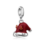 Hebeier Christmas Hat Charm Pendant Beads for Bracelet Necklace