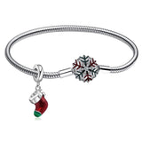 Hebeier Christmas Socks s925 Sterling Silver Charm Pendant Beads