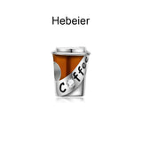Hebeier Coffee Cup S925 Sterling Silver Charm Pendant Beads