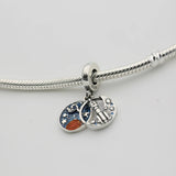 Hebeier Astronaut Enamel Charm Pendant S925 Silver Beads