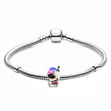 Hebeier Enamel Ice Cream Cup 925 Sterling Silver Charm Pendant Beads