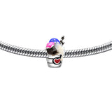 Hebeier Enamel Ice Cream Cup 925 Sterling Silver Charm Pendant Beads