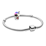 Hebeier Enamel Ice Cream Cup 925 Sterling Silver Charm Pendant Beads